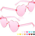 Heart Sunglasses 2 Pairs Heart Shaped Sunglasses Womens Heart Glasses Rave Sunglasses for Women Party Favors