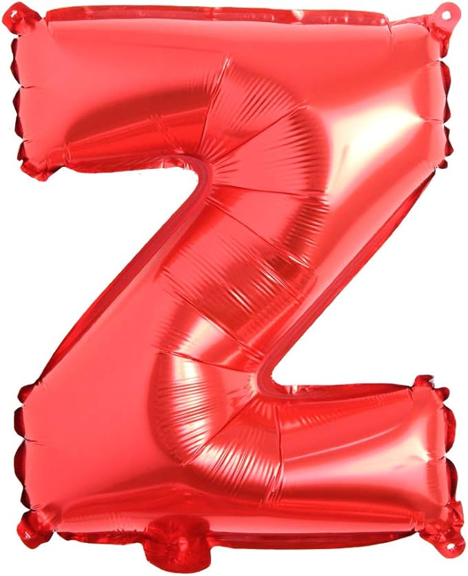 16" inch Single Red Alphabet Letter number Balloons Aluminum Hanging Foil Film Balloon Wedding Birthday party decoration banner Air Mylar Balloons (16 inch Red Z)