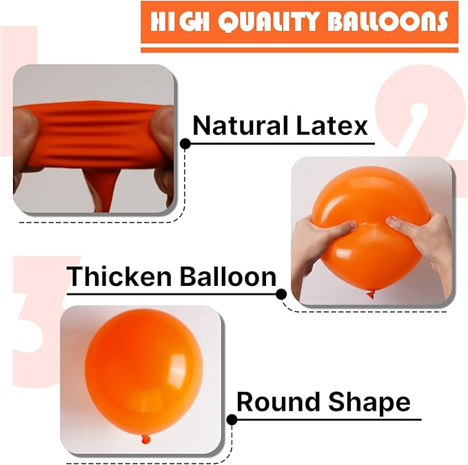 PartyWoo Orange Balloons 152pcs Different Sizes of 18 12 10 5 Inch Matte Fall Balloon Arch Kit Garland for Thanksgiving Halloween Little Cutie Baby Shower Birthday Party Decorations Orange-Y9