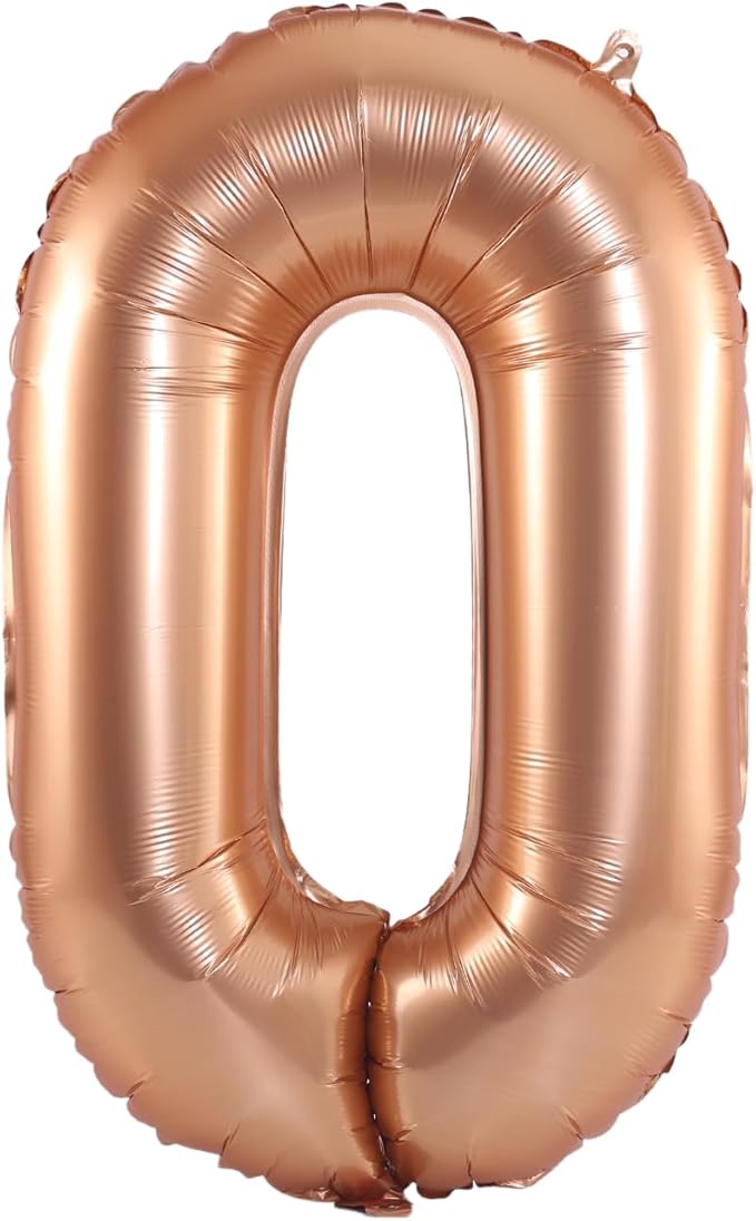 YPSelected 32 Inch Large Foil Helium Number Balloon Birthday Wedding Party 0-9 (Orange, 0)