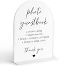 Photo Guest Book Sign, White Arch Acrylic Wedding Sign, Wedding Guest Book Alternative, Bridal Shower Decor, Engagement Party Decor, Centerpiece Table Decorations Party for Bride and Groom-20