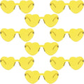 9 Pack Heart Shaped Sunglasses Rimless Heart Glasses for Bachelorette Party Birthday Decorations Party Favors