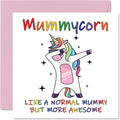 Stuff4 Birthday Cards for Mummy - Mummycorn - Mummy Birthday Card from Daughter Son, Happy Birthday Mummy, Mum Unicorn Birthday Card, 5.7 x 5.7 Inch Seasonal Mama Mammy Mum Mummy Funny Greeting Cards