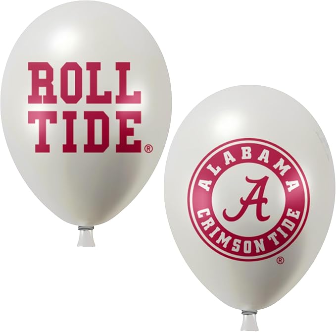 Alabama Crimson Tide Balloons 10 Pack 11" Official Licensed Logos, Helium Quality Latex Balloons, Perfect for College Football Team Celebration, Decorated Front and Back by Westrick