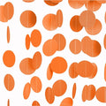 MerryNine Paper Garland 5 Pack, 65 Ft Paper Garland Circle Dots Hanging Decor, Banner for Baby Shower, Birthday, Nursery Party Decor (Orange)