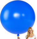 KALOR Dark Blue Giant Balloons 36 Inch Large Latex Balloons, 4 Pack Jumbo Round Helium Balloon for Birthday Bridal Shower Wedding Baby Shower Party Decorations