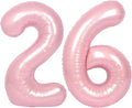SUWEN 40 Inch Pink Large 26 Number Balloons Big Foil Helium Number Balloons 0-9 Jumbo Happy 26th Mylar Birthday Party Decorations for Girl or Women 62 Anniversary Party Supplies