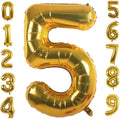 Gold Foil Balloons Number 5, 42 inch
