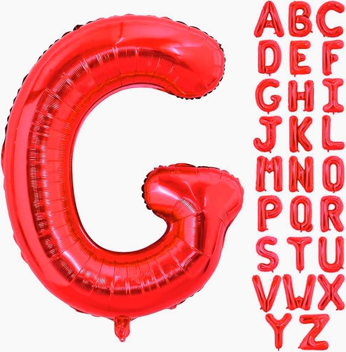 40 Inch Large Red Letter G Balloons Alphabet G Letter Balloons Foil Mylar Big Letter Balloons for Birthday Party Anniversary New Year Graduation Wedding Decorations