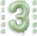 AULE 40 Inch Large 3 Balloon Numbers Sage Green, Big Foil Number Balloons, Giant Helium Happy Birthday Party Decorations for Man and Women, Huge Mylar Anniversary Party Supplies