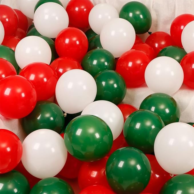 IN-JOOYAA Red and White Link Balloons 6 Inch 100 Pcs Quick Link Balloon for Christmas, Party Favor Decoration