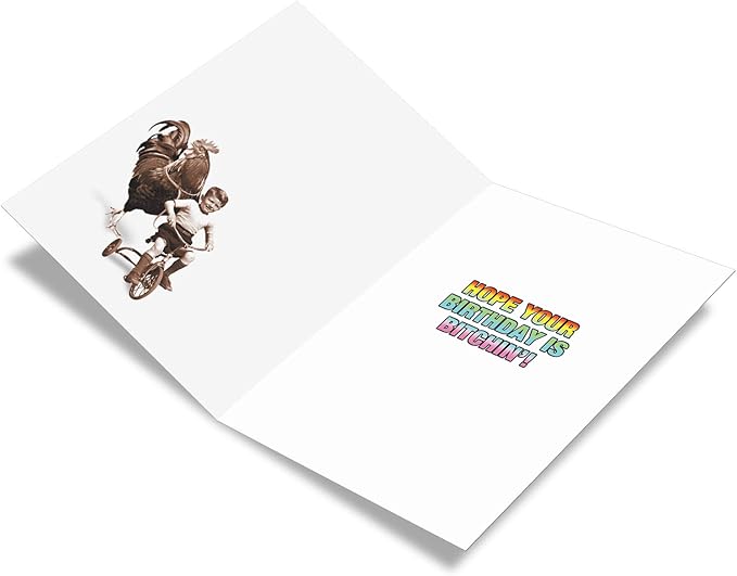 NobleWorks -1 Funny Birthday Card for Men - Inappropriate Grown-Up Humor, Hilarious Birthdays (Buyer Discretion Advised) - B-tches Love C-ck 8002