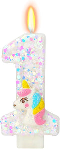 Birthday Candles - Number 1 Candle, 1st Birthday Candle for Cake, Cartoon Themed Party Supplies, Birthday Decorations for Cake Topper