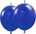 Link Balloons 6 Inch - 100 Pcs Quick Link Balloon Latex Linking Balloons Connected Linkable Balloon Birthday Wedding Party Decorations(Royal Blue)