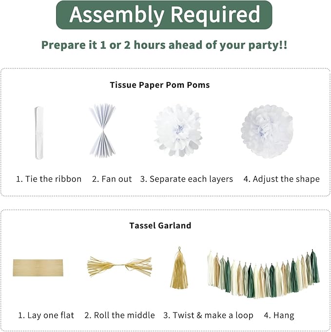 ANSOMO Sage Green Happy Birthday Party Decorations Retro Green Nude Ivory Dark Olive Kraft Paper Banner Balloons Neutral Rustic Boho Blush Safari Botanical Greenery Wild Décor Supplies Women Adults