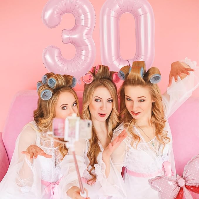 TONIFUL 40 Inch Pastel Pink Number 0 Balloon Balloon Big Pink Digital 0 Balloon for Girl's Birthday Party Wedding Bridal Shower Engagement Anniversary Photo Shoot Supplies