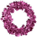 PMU 25 Ft Star Wire Shiny Garland Light Pink - Halloween, Christmas Party, Wedding, Birthday, Festive Home Decoration Ornament Light Pink