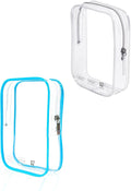 2 Packing Cubes 1 Quart Size Travel Bag TSA Approved Toiletry Bag Clear Small Purse Pouch International Long Flight Must Haves for Toiletries Makeup Liquids Airplane Europe Vacation Essentials