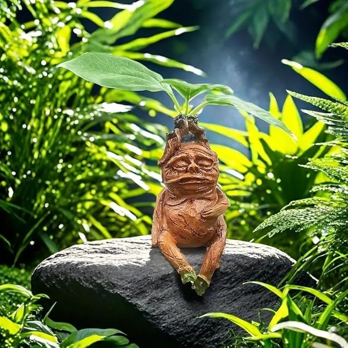 Mandrake Resin Statue Plant Funny for Decoration Micro Landscape Ornament for Outdoor Garden, Living Room, Bedroom Decor Magical Figurine Birthday Christmas Halloween Easter Gift