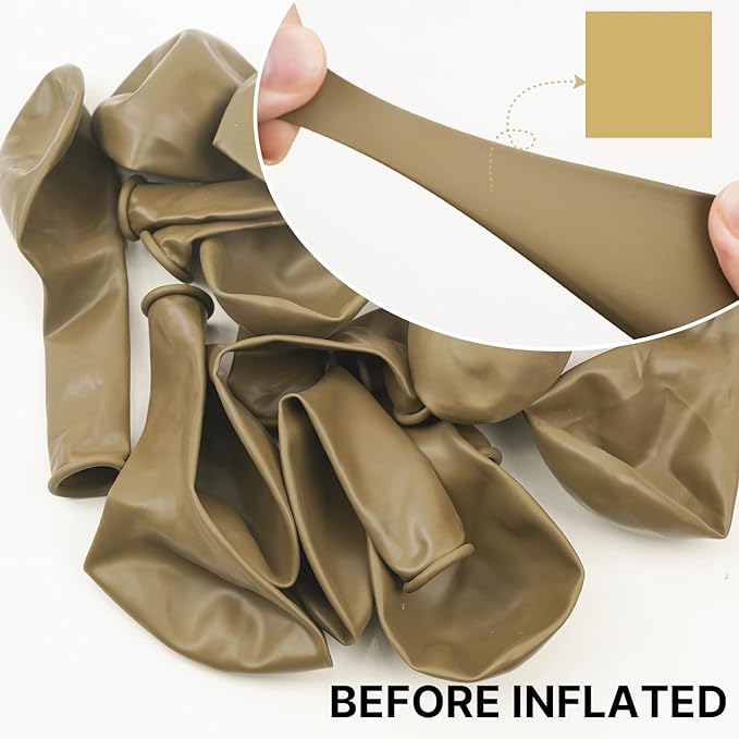 PartyWoo Tan Balloons 50pcs 12 Inch Light Brown Neutral Boho Coffee Latex Helium Balloons for Graduation Wedding Boy Baby Shower Safari Jungle Cowgirl Woodland Birthday Party Decorations Brown-F19