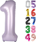 Lilac Number 1 Balloon 40 Inch, 1st Birthday Balloon for Baby Boy Girl Toddler First Birthday Decorations, Shiny Lilac Party Supplies