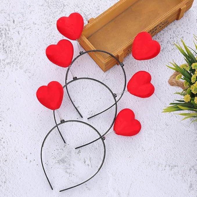 Hearts Bopper Costume Party Headband for Valentine's Day Pack of 6