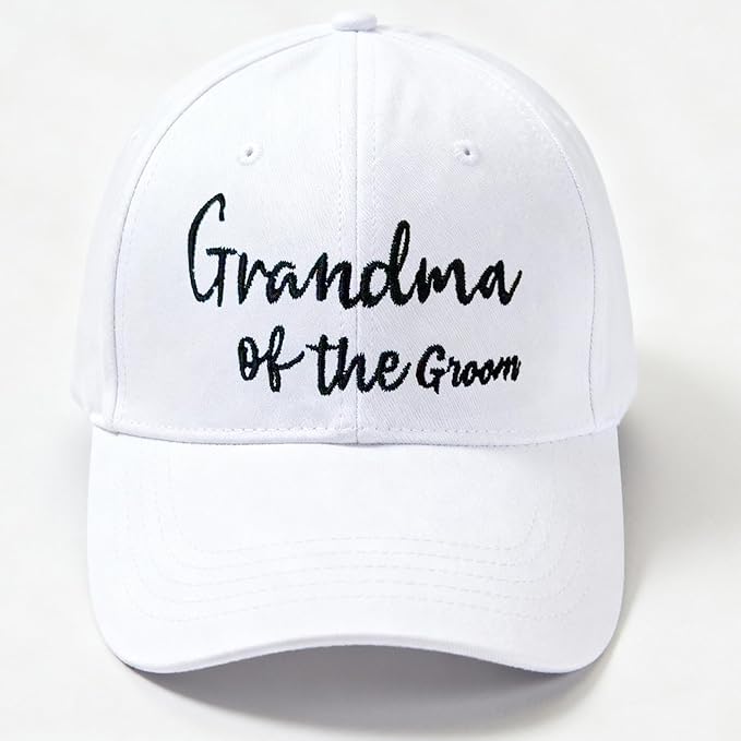 Adjustable Embroidered Hat for Bridal Shower Wedding Engagement Anniversary Honeymoon Newlyweds Couples Gifts