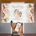 Custom Happy Birthday Vinyl Banner Sign, Personalized Party Backdrop, Gift, and Decoration - From NiceMemoryLLC. (Style-16)