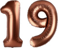 Dark Brown Number 19 Balloon 40 inch, Coffee Brown 19 Number Balloons, 19th Birthday Decorations, Chocolate 19 Year Old Girls Boys Party Supplies