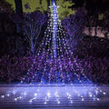 Christmas Decoration Star Lights Outdoor, 320 LED 16.4Ft Christmas Tree Toppers String Lights[8 Modes& Waterproof] for Halloween Xmas New Year Holiday Birthday (Iron-White)