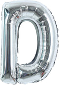 TONIFUL 40 Inch Large Silver Letter D Balloons, Foil Mylar Big Letter Balloons for 2026 New Year Eve Graduation Wedding Baby Shower Birthday Party Anniversary Supplies Decorations
