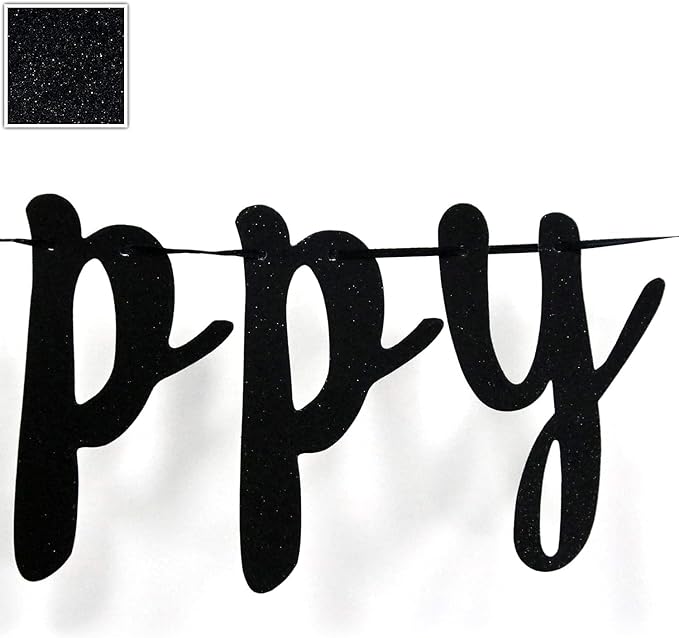 Happy Anniversary Banner, Anniversary Party Decorations, We Still Do, Happy Wedding Day Party Decoration Supplies Black Red Glitter