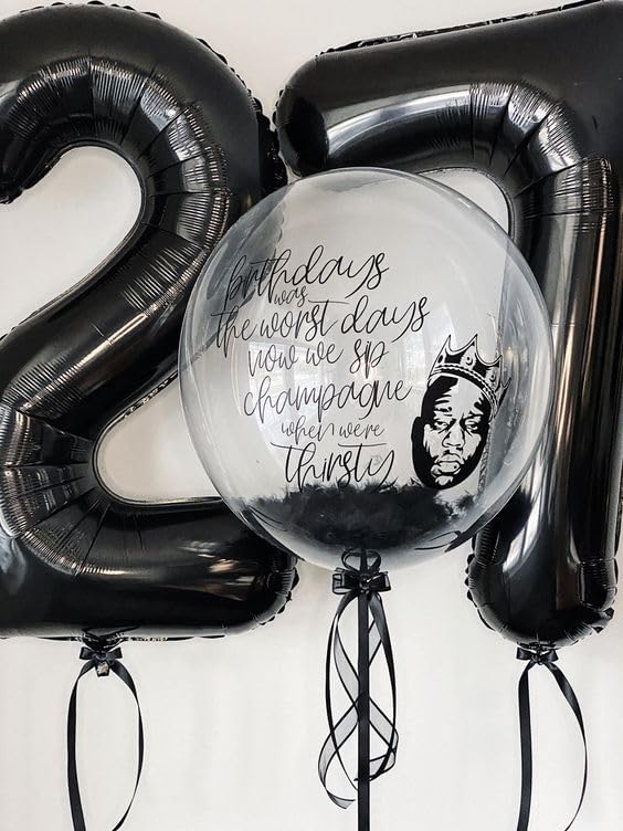 Black Number 17 Balloon 40 inch, 17 Number Balloons, 17th Black Birthday Decorations, 17 Year Old Girls Boys Party Supplies