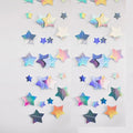 Iridescent Glitter Mixed Star Paper Garland Banner Décor 40 Feet Mixed Little and Large Twinkle Star Hanging Bunting Banner Backdrop for Wedding Baby Shower Birthday Graduation Disco Party Decorations