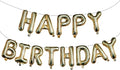 KALOR Light Gold Happy Birthday Balloons Banner, 16 Inch Mylar Foil Letters Balloon Sign for Birthday Party Decorations Photo Booth Backdrop