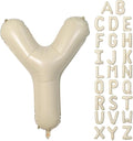 Cream Y Letter Balloons,40 Inch Letter Y Balloon Beige,Helium Custom Letter Balloon for Birthday Anniversary Party Decorations