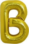 40 Inch Letter Balloons, Large Gold B Balloon Letter Decor, A to Z Letter Balloons, Helium Balloons, B Foil Balloon for Birthday Party Anniversary Supplies Decorations