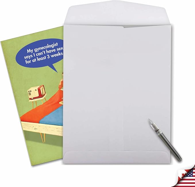 NobleWorks - 1 Jumbo Funny Card for Birthdays (8.5 x 11 Inch) - Cartoon Joke, Humor Bday Card with Envelope - Dentist Say J5585BDGC