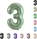 40 Inch Large Foil Helium Number Balloon Birthday Wedding Party 0-9 (Olive Green, 3)