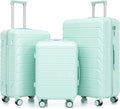 3 Pcs ABS Hardside Luggage Sets TSA Lock Spinner Wheel Suit Cases