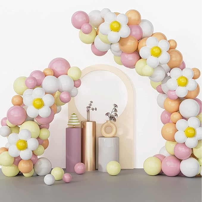 Balloon Arch Stand Kit, 8.2ft & 5ft Free Bending Half Arch Balloon Stand, Balloon Stand for Floor Suitable for Birthday, Wedding, Graduation Party, Anniversary, Gold