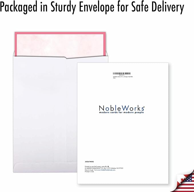 NobleWorks Oversize 101th Milestone Birthday Greeting Card 8.5 x 11 Inch with Envelope (1 Pack) Oversize Jumbo Floral Age 101 J8267MBG