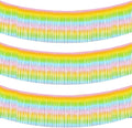 BEISHIDA 3 Packs Metallic Foil Fringe Garland Light Rainbow Wall Hanging Tinsel Fringe Banners for Car Floats Bridal Shower Wedding Birthday Easter Graduation Holiday Party Decoration(30 Feet)
