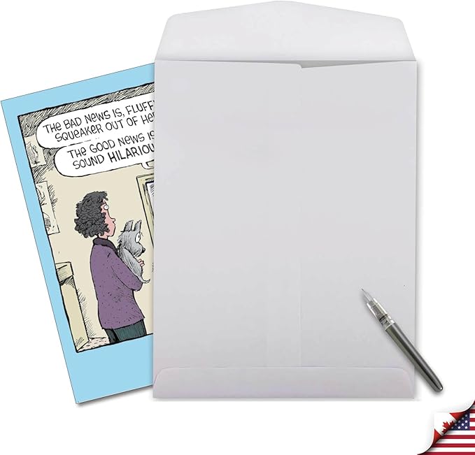 NobleWorks - 1 Big Funny Birthday Card Cartoon (8.5 x 11 Inch) - Jumbo Comic Humor, Group Greeting Card with Envelope - Squeaker Toy J2624BDG