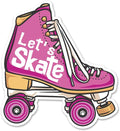Roller Skating Party Invitations with Envelopes, 20 Set Roller Skate Shaped Invitations Birthday Baby Shower Party Invites Supplies Favors, Double-Sided, Pink