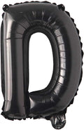 16" inch Single Black Alphabet Letter number Balloons Aluminum Hanging Foil Film Balloon Wedding Birthday party decoration banner Air Mylar Balloons (16 inch Black D)