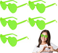 PLULON Heart Sunglasses for Women 5/12/25 Pcs, Heart Glasses Valentine Day Rimless Shaped Candy Color Fun Glasses Party Favor