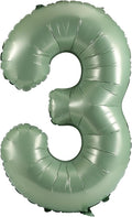 YPSelected 32 Inch Large Foil Helium Number Balloon Birthday Wedding Party 0-9 (Olive Green, 3)