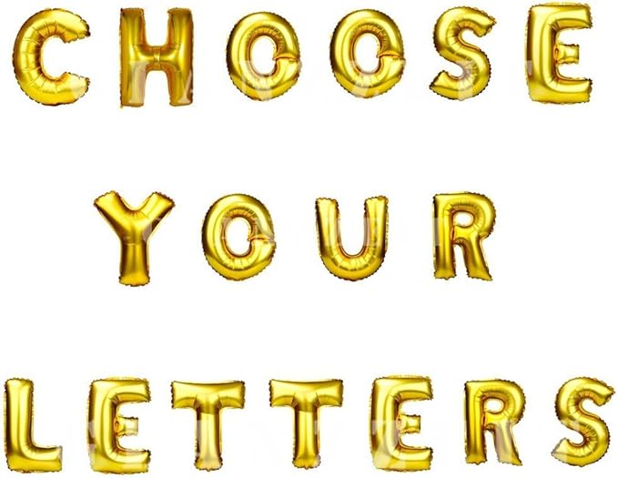 Glanzzeit 16 Inch Gold Balloons Decor Letters A to Z Numbers 0 to 9 for Wedding Prom Birthday Party (Number 5)