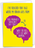 NobleWorks - Funny Happy Birthday Card with Envelope - Congrats Greeting Card for Senior Citizens, Birthday Fun - Brain Change C3230BDG